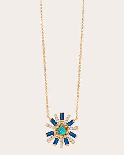 Shop Carol Kauffmann Women's Sunshine Necklace In Blue