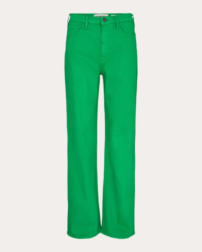 Tomorrow Women's Brown Straight Jeans In Green