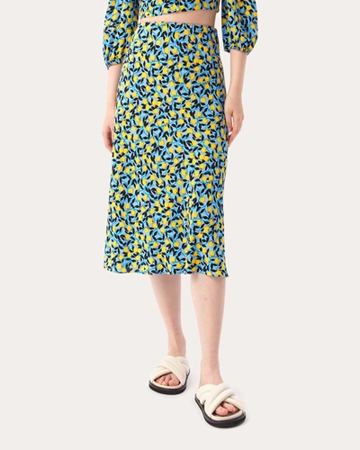 Shop Diane Von Furstenberg Women's Delphine Skirt Viscose In Yellow