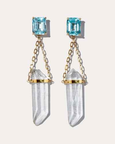 Shop Jia Jia Women's Topaz Crystal Quartz Chandelier Earrings In Gold
