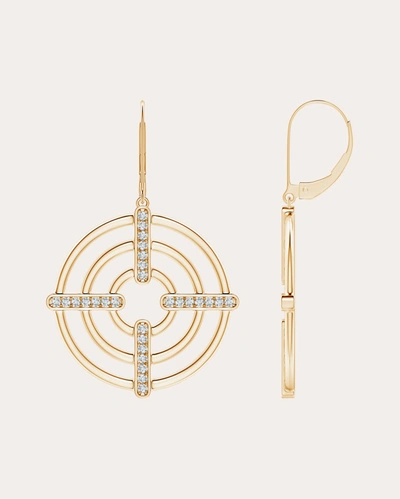 Shop Natori Women's Diamond Bar Infinity Circle Drop Earrings In Gold