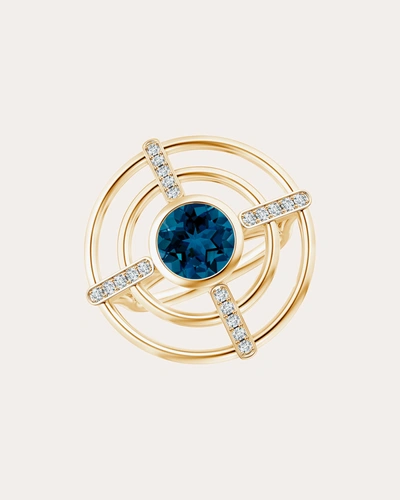 Natori Women's Bar 14k Gold Topaz And Diamond Ring In Gold