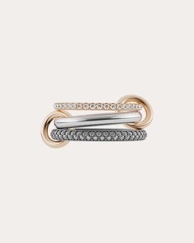 Spinelli Kilcollin Women's Scorpio 18k Gold Sterling Silver And Multi-diamond Linked Rings In Silver