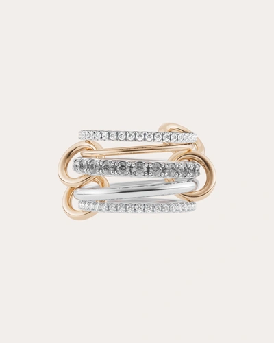 Shop Spinelli Kilcollin Women's Aquarius Gris Diamond Ring 18k Gold In Silver