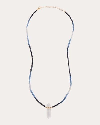 Shop Jia Jia Women's Arizona Sapphire Crystal Quartz Necklace In Blue