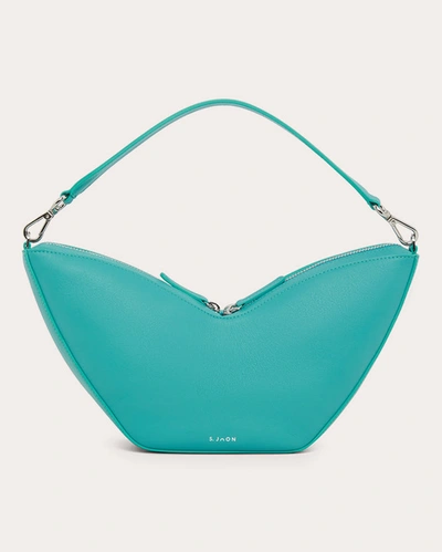 Shop S.joon S. Joon Women's Tulip Baguette Bag In Blue