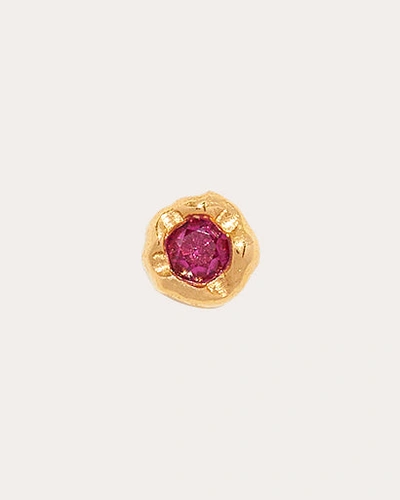 Pamela Love Women's Petite Molten 14k Gold Ruby Single Earring In Gold