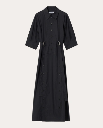 Shop Rodebjer Women's Gelato Cotton Shirt Dress In Black