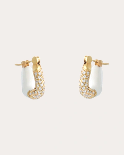 Shop Joanna Laura Constantine Women's Mini Hoop Earrings In Gold