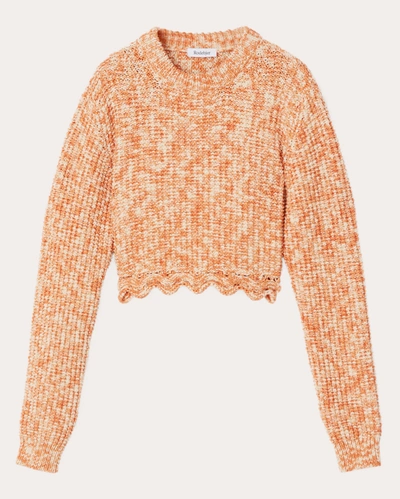 Shop Rodebjer Women's Tori Cropped Sweater In Orange