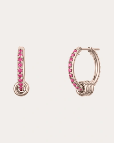 Shop Spinelli Kilcollin Women's Ara Pavé Rose Hoop Earrings In Gold