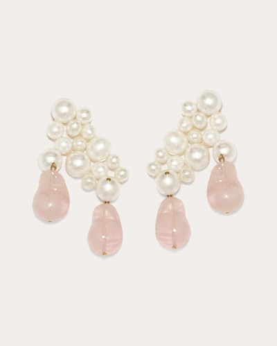 Shop Completedworks Women's What's The Second Big Idea? Drop Earrings In Pink/ivory