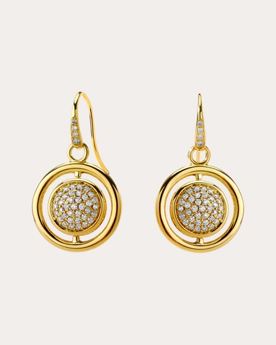 Shop Syna Jewels Women's Cosmic Diamond Swivel Earrings In Gold