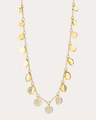Shop Syna Jewels Women's Cosmic Interspersed Moon Phase Necklace In Gold