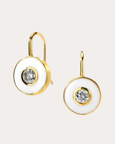 Shop Syna Jewels Women's Cosmic Enamel Diamond Earrings In Gold