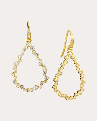 Shop Syna Jewels Women's Cosmic Tear Drop Diamond Earrings In Gold