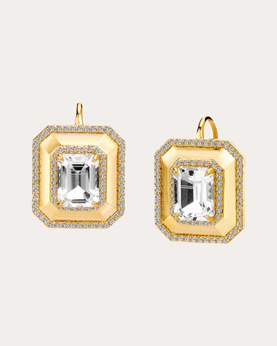 Shop Syna Jewels Women's Gemstone & Diamond Octa Earrings In Gold