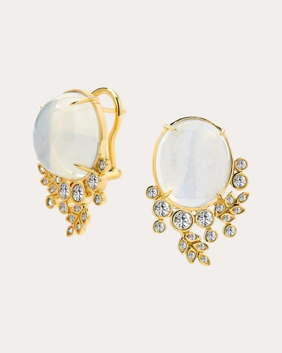 Shop Syna Jewels Women's Jardin Diamond Vine Earrings In Gold