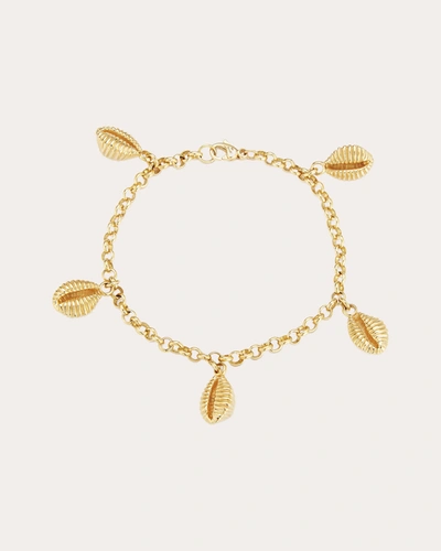 Shop Renna Women's Vintage Shell Charm Bracelet In Gold