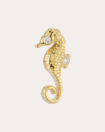 Shop Renna Women's Seahorse Stud Earring In Gold