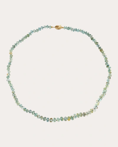 Shop Renna Women's Aquamarine Beaded Necklace In Gold
