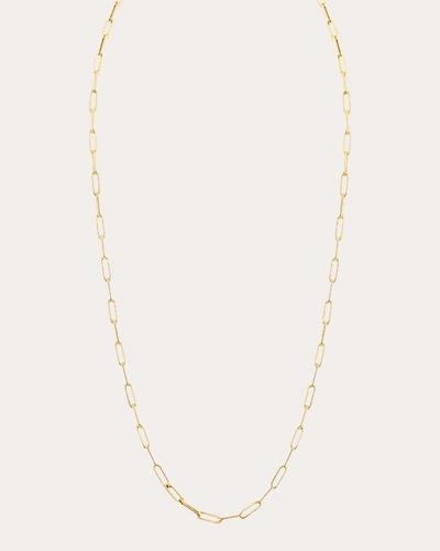 Shop Gigi Ferranti Women's 2mm Paperclip Chain Necklace In Gold