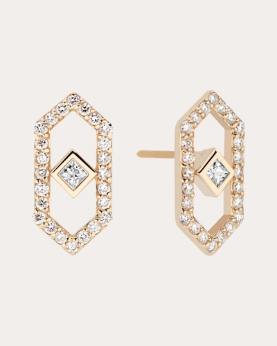 Shop Gigi Ferranti Women's Petite Chevron Stud Earrings In Gold