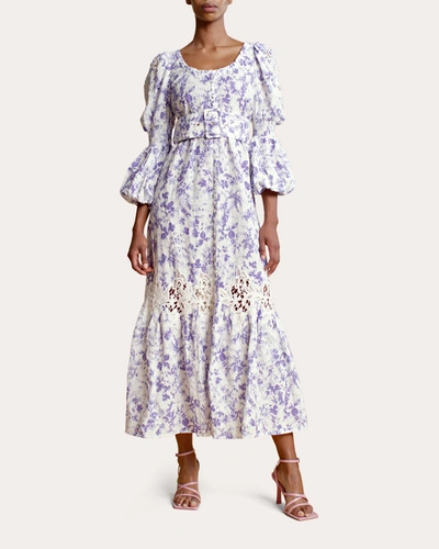 Shop Bytimo Women's Linen Maxi Dress In Purple