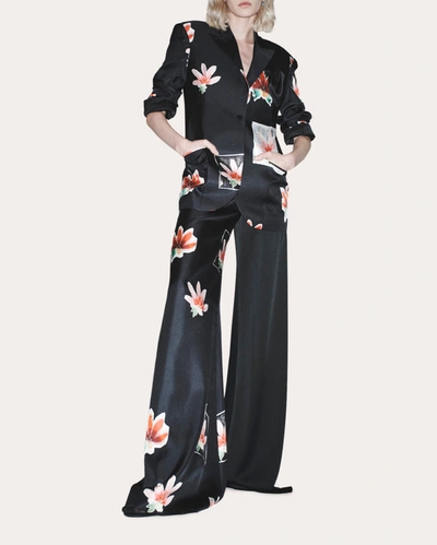 Shop Hellessy Women's Luc Silk Palazzo Pants In Black Print