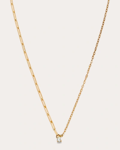 Shop Yvonne Léon Women's Pear Diamond Solitaire Necklace In Gold