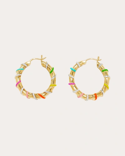 Shop Yvonne Léon Women's Rainbow Twistée Hoop Earrings