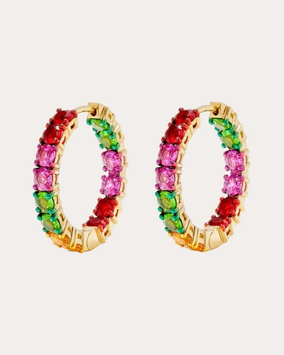 Shop Yvonne Léon Women's Rainbow Crystal & Citrine Hoop Earrings