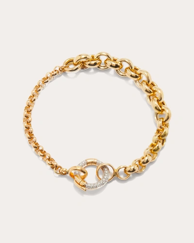 Shop Yvonne Léon Women's Diamond Chainmail Bracelet In Gold
