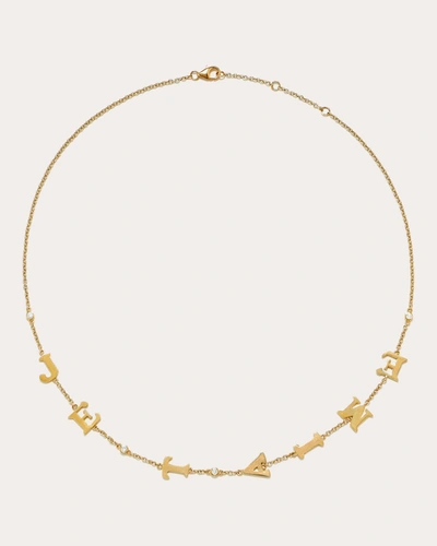 Shop Yvonne Léon Women's Diamond 'je T'aime' Necklace In Gold