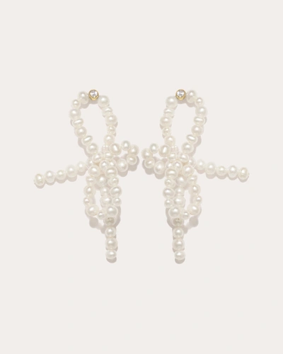 Shop Completedworks Women's Loop‐the‐loop Earrings In White