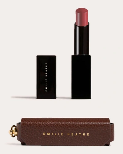 Shop Emilie Heathe Women's Nude Pout Lipstick & Leather Carrying Case Bundle In Neutrals