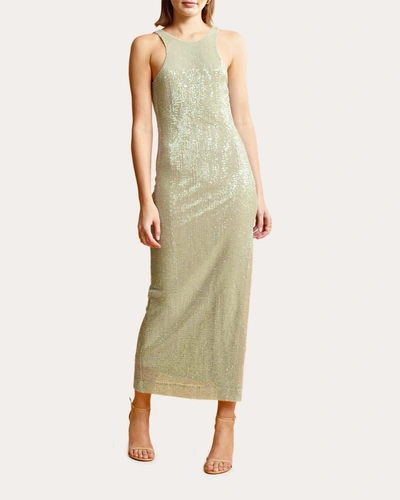 Shop Bytimo Women's Sequins Strap Dress In Green