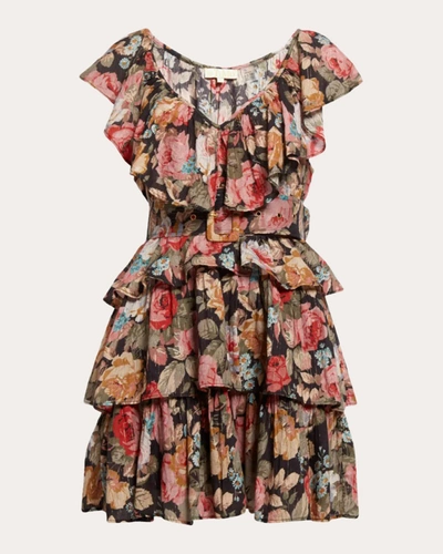 Shop Bytimo Women's Bohemian Ruffle Dress In Rose Garden