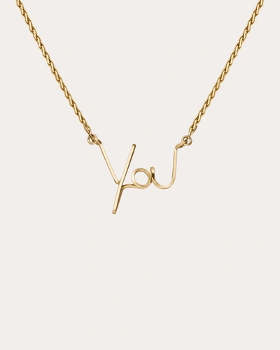 Shop Atelier Paulin Women's You Squared Necklace In Gold