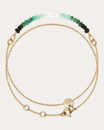 Shop Atelier Paulin Women's Nonza Double Tour Emerald Bracelet In Green