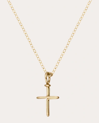 Shop Atelier Paulin Women's Cross Charm Necklace In Gold