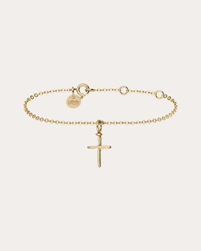 Shop Atelier Paulin Women's Cross Charm Bracelet In Gold