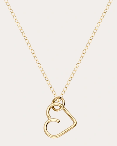 Shop Atelier Paulin Women's Heart Charm Necklace In Gold