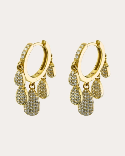 Shop Sheryl Lowe Women's Pavé Diamond 5-shaker Drop Earrings In Gold