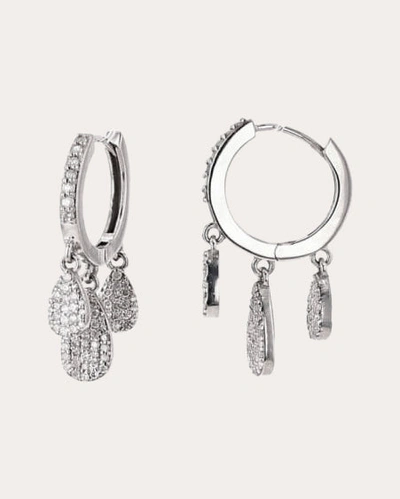 Sheryl Lowe Women's Shaker Sterling Silver & 0.34 Tcw Diamond Huggie Hoop Earrings In Silver