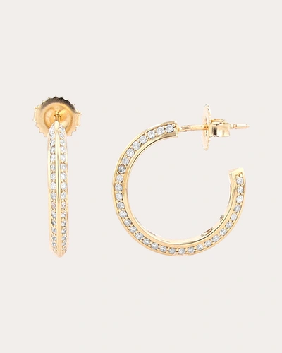 Shop Sheryl Lowe Women's Symbol Knife Edge Hoop Earrings - 20mm In Gold
