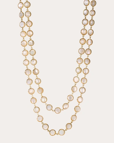 Shop Syna Jewels Women's 36in Mother Of Pearl Chakra Necklace In Gold