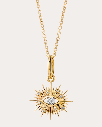 Shop Syna Jewels Women's Chakra Evil Eye Diamond Charm Pendant In Gold