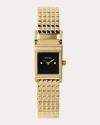 Shop Breda Women's Black & 18k Gold-plated Revel Bracelet Watch