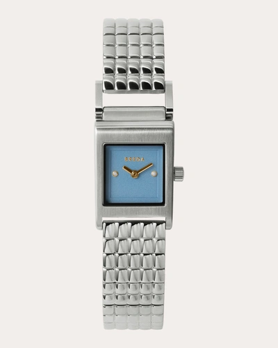 Shop Breda Women's Blue & Stainless Steel Revel Bracelet Watch In Silver